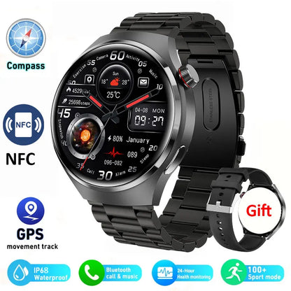 2024 New Smart Watch Heart Rate Health Monitor Bluetooth Call NFC GPS Tracker IP68 Waterproof Smartwatch Men for HUAWEI GT4 Pro