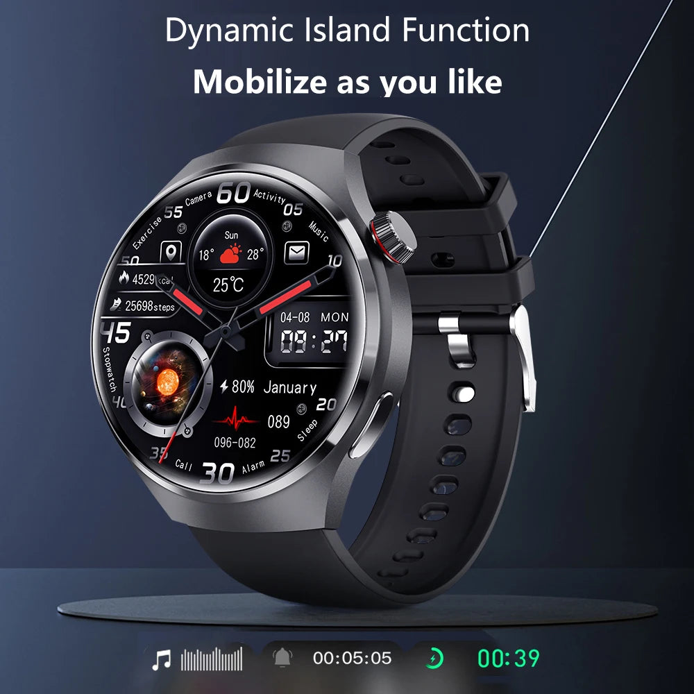 2024 New Smart Watch Heart Rate Health Monitor Bluetooth Call NFC GPS Tracker IP68 Waterproof Smartwatch Men for HUAWEI GT4 Pro