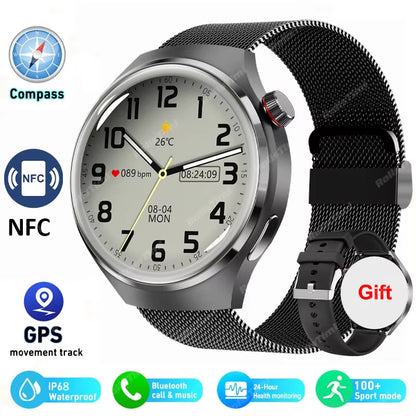 2024 New Smart Watch Heart Rate Health Monitor Bluetooth Call NFC GPS Tracker IP68 Waterproof Smartwatch Men for HUAWEI GT4 Pro